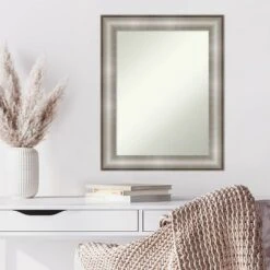 Amanti Art Imperial Silver Non-Beveled Wall Mirror - 23 x 29 Inches -Amanti Art Shop GUEST c07498d9 0e4f 4d43 8648 af9a69f7d375