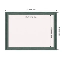 Amanti Art 31" x 23" Upcycled Wood Framed White Cork Board in Teal/Gray -Amanti Art Shop GUEST c097c27b 5da6 4f56 b6e3 b8ce8dde3729