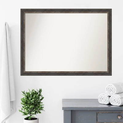 Amanti Art 42" x 31" Bark Rustic Char Narrow Bathroom Wall Mirror 10 Amanti Art 42" x 31" Bark Rustic Char Narrow Bathroom Wall Mirror - Image 8