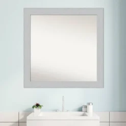 30" X 30" Non-Beveled Shiplap White Wood Bathroom Wall Mirror - Amanti Art 15 30" X 30" Non-Beveled Shiplap White Wood Bathroom Wall Mirror - Amanti Art -Amanti Art Shop GUEST c1b37fda 7adc 4d60 8efb d20632bb6c3f