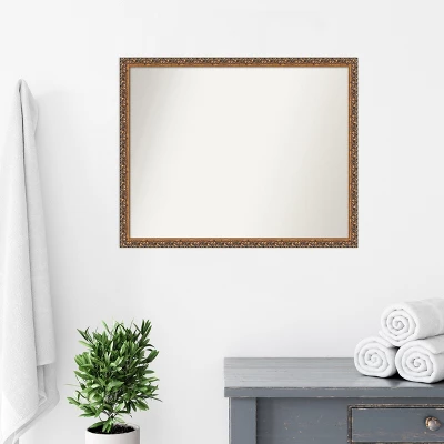 Amanti Art Antique Bronze Wood Bathroom Wall Mirror - Handcrafted Frame 6 Amanti Art Antique Bronze Wood Bathroom Wall Mirror - Handcrafted Frame - Image 4