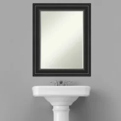 Amanti Art Ridge Black Petite Bevel Bathroom Wall Mirror -Amanti Art Shop GUEST c271c942 0e7a 4b00 bf7c f99a2718c834