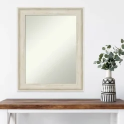 Amanti Art Regal Birch Cream Non-Beveled Wall Mirror - 23" x 29" -Amanti Art Shop GUEST c31a1f18 a02e 4e51 b245 56743a053ddf