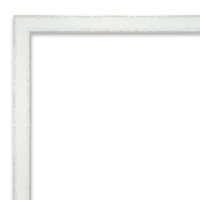 29" X 23" Non-Beveled Breeze Distressed White Wood Wall Mirror - Amanti Art 4 29" X 23" Non-Beveled Breeze Distressed White Wood Wall Mirror - Amanti Art - Image 2