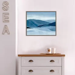 20" X 16" Indigo Range II Mountain By Annie Warren Framed Canvas Wall Art - Amanti Art -Amanti Art Shop GUEST c3775643 6677 4cb0 8077 a627ac7a21d2