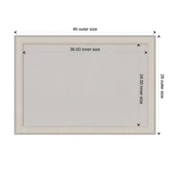 Amanti Art 40x28 Gray Cork Bulletin Board with Cottage White & Silver Wood Frame -Amanti Art Shop GUEST c3a67cc8 500c 49ff a271 49f846a10eb4