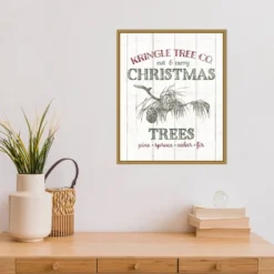 Amanti Art Christmas Tree Farm Sign by Wild Apple Portfolio Framed Canvas Wall Art -Amanti Art Shop GUEST c3a8613f 42f8 4039 9499 e7f8b8417722