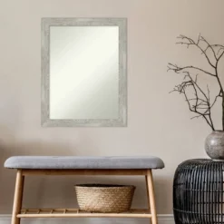 22" X 28" Non-Beveled Dove Gray Wash Narrow Wall Mirror - Amanti Art -Amanti Art Shop GUEST c3b0f52c dd31 4e9a 997a 811778441870