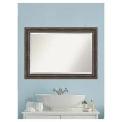 Amanti Art 41" x 29" Rustic Pine Wood Framed Beveled Wall Mirror 12 Amanti Art 41" x 29" Rustic Pine Wood Framed Beveled Wall Mirror -Amanti Art Shop GUEST c3f02d4d e4e6 4927 a52d 80690e575efd