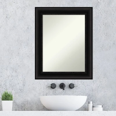 Amanti Art Parlor Black Wall Mirror - 24" x 30" Non-Beveled Bathroom Vanity 9 Amanti Art Parlor Black Wall Mirror - 24" x 30" Non-Beveled Bathroom Vanity - Image 7