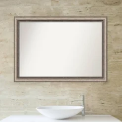 Amanti Art Lyla Ornate Silver Bathroom Wall Mirror (40" x 28") -Amanti Art Shop GUEST c5ff576f fa76 40da 9d65 b89d04243565
