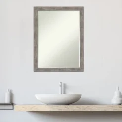 Amanti Art Marred Petite Beveled Wood Wall Mirror - Marred Pewter Finish -Amanti Art Shop GUEST c622dbb3 5529 4ed7 bb41 bf1be6c3f142