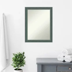 Amanti Art Upcycled Wood Wall Mirror, 22"x28" Rustic Teal & Gray Bathroom Decor -Amanti Art Shop GUEST c66fabb1 4ffe 4754 8c58 43566a7399ca