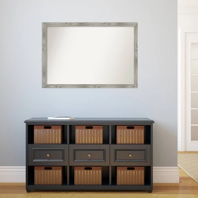 Amanti Art Dove Greywash Square Non-Beveled Bathroom Wall Mirror - 39" x 27" 6 Amanti Art Dove Greywash Square Non-Beveled Bathroom Wall Mirror - 39" x 27" - Image 4