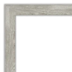 Amanti Art Dove Greywash Narrow Petite Bevel Bathroom Wall Mirror