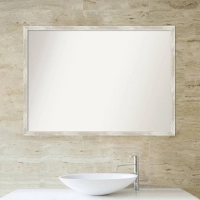 Amanti Art 40" x 29" Crackled Metallic Narrow Silver Bathroom Wall Mirror 7 Amanti Art 40" x 29" Crackled Metallic Narrow Silver Bathroom Wall Mirror - Image 5