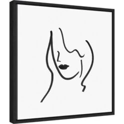 Amanti Art 16x16 Muser II Woman by Isabelle Z - Black Framed Canvas Wall Art
