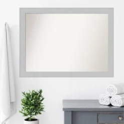 Amanti Art Shiplap White Wood Bathroom Wall Mirror - 42" x 31" -Amanti Art Shop GUEST c90e0263 af2e 4da5 9735 d50c0baf29ca