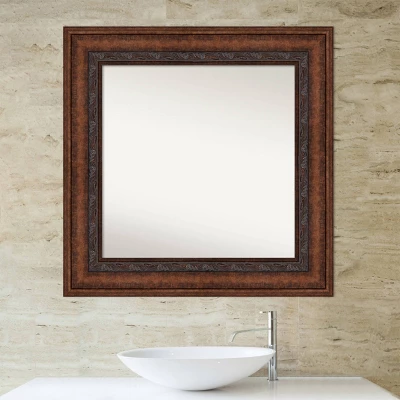 Amanti Art Decorative Bronze Wall Mirror - 36" x 36" Square Bathroom Mirror 7 Amanti Art Decorative Bronze Wall Mirror - 36" x 36" Square Bathroom Mirror - Image 5