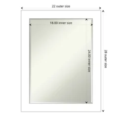 Amanti Art Wedge White Petite Bevel Bathroom Mirror (28 x 22 In) 11 Amanti Art Wedge White Petite Bevel Bathroom Mirror (28 x 22 In) -Amanti Art Shop GUEST c9b2bd5a 1f2a 4eef b03b aa409fa7a784