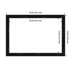 Amanti Art 28"x40" Grand Black Narrow Framed Magnetic Dry Erase Board -Amanti Art Shop GUEST c9e4e392 3848 43b7 8f3d 0b25f241a668