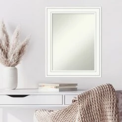 Amanti Art Craftsman White Wood Wall Mirror - 23" x 29" Non-Beveled 13 Amanti Art Craftsman White Wood Wall Mirror - 23" x 29" Non-Beveled -Amanti Art Shop GUEST ca06f0b3 a368 40b0 b695 c0adfaf6da40