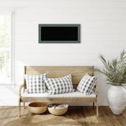 Amanti Art Upcycled Wood Framed Black Cork Board, 33" x 15", Teal/Gray -Amanti Art Shop GUEST ca819676 bc38 465f a641 97e87572fc6c