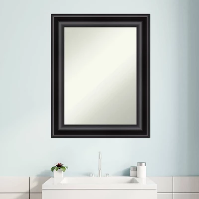 Amanti Art Grand Black 24" x 30" Non-Beveled Bathroom Wall Mirror 9 Amanti Art Grand Black 24" x 30" Non-Beveled Bathroom Wall Mirror - Image 7