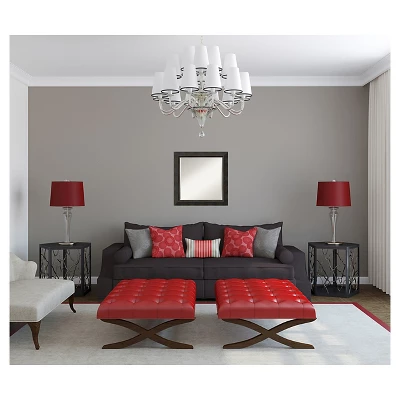 Amanti Art Signore Bronze 24" x 24" Beveled Wood Framed Wall Mirror 10 Amanti Art Signore Bronze 24" x 24" Beveled Wood Framed Wall Mirror - Image 8