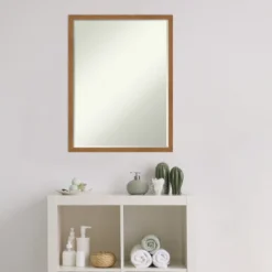 Amanti Art Carlisle Narrow Petite Bevel Wood Bathroom Wall Mirror -Amanti Art Shop GUEST cbc0c173 2066 478b 8b72 6267748d58a5
