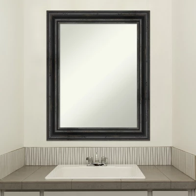 Amanti Art Rustic Pine Black Non-Beveled Wood Bathroom Wall Mirror 10 Amanti Art Rustic Pine Black Non-Beveled Wood Bathroom Wall Mirror - Image 8