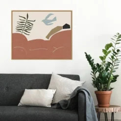 Amanti Art Other Land I by Melissa Wang Framed Canvas Wall Art - 28" x 23" Light Brown -Amanti Art Shop GUEST ccd13b8e 58b3 433e 92ad af939cadc5bb