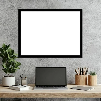 Amanti Art Jet Black Framed Dry Erase Magnetic Board 10 Amanti Art Jet Black Framed Dry Erase Magnetic Board - Image 8