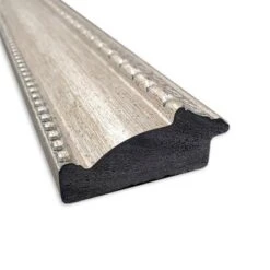 40" X 28" Non-Beveled Lyla Ornate Silver Wall Mirror - Amanti Art