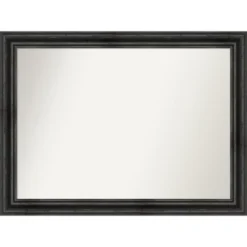 Amanti Art Rustic Pine Black Non-Beveled Wood Bathroom Wall Mirror 28 Amanti Art Rustic Pine Black Non-Beveled Wood Bathroom Wall Mirror -Amanti Art Shop GUEST cda38f7a c2bf 469d b45d fdaba3007ac1