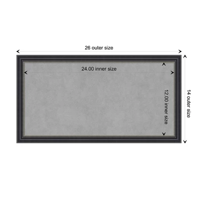 Amanti Art 26"x14" Stylish Framed Magnetic Board in Satin Black 11 Amanti Art 26"x14" Stylish Framed Magnetic Board in Satin Black - Image 9