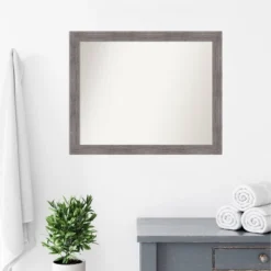 Amanti Art Pinstripe Plank Gray Narrow Bathroom Wall Mirror - 32" x 26" 17 Amanti Art Pinstripe Plank Gray Narrow Bathroom Wall Mirror - 32" x 26" -Amanti Art Shop GUEST ce164590 652f 407c abe2 d11d63a68cdc
