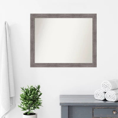 Amanti Art Pinstripe Plank Gray Narrow Bathroom Wall Mirror - 32" x 26" 10 Amanti Art Pinstripe Plank Gray Narrow Bathroom Wall Mirror - 32" x 26" - Image 8