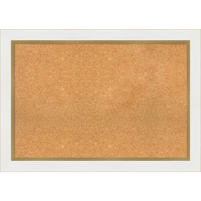 Amanti Art Eva Framed Natural Corkboard - White Gold Bulletin Board 10 Amanti Art Eva Framed Natural Corkboard - White Gold Bulletin Board - Image 8