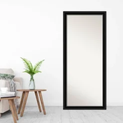 Amanti Art Corded Black Full Length Floor Leaner Mirror, 28" x 64" -Amanti Art Shop GUEST cf5aeaf6 bfdb 4f72 982f f010888376c5