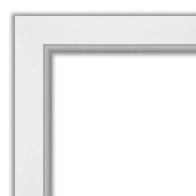 Amanti Art Eva White Silver Framed Full Length On-The-Door Mirror, 19.5" x 53.5" 4 Amanti Art Eva White Silver Framed Full Length On-The-Door Mirror, 19.5" x 53.5" - Image 2