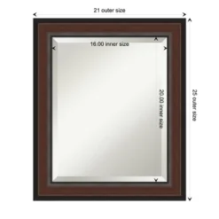 Amanti Art Harvard Walnut Beveled Framed Wall Mirror -Amanti Art Shop GUEST cfc6ff96 5e00 4a77 af72 c6c7ba5124e7