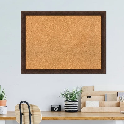 31"x23" Narrow Wood Frame Cork Board Warm Walnut - Amanti Art: Wall Mount, Bulletin Display 9 31"x23" Narrow Wood Frame Cork Board Warm Walnut - Amanti Art: Wall Mount, Bulletin Display - Image 7