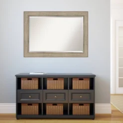 42" X 30" Beveled Trellis Silver Wood Wall Mirror - Amanti Art: Large Rectangular, No Assembly Required -Amanti Art Shop GUEST d04c58a7 7976 4944 bd82 5ddc00eadafd