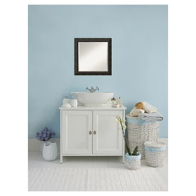 Amanti Art Signore Bronze 24" x 24" Beveled Wood Framed Wall Mirror 9 Amanti Art Signore Bronze 24" x 24" Beveled Wood Framed Wall Mirror - Image 7