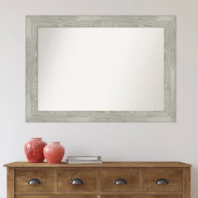 Amanti Art Dove Gray Wash Wall Mirror - 42" x 30" Rustic Non-Beveled Frame 9 Amanti Art Dove Gray Wash Wall Mirror - 42" x 30" Rustic Non-Beveled Frame - Image 7