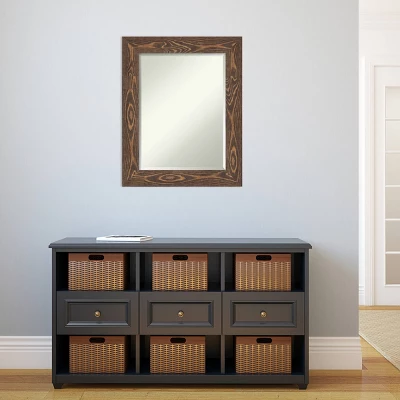 Amanti Art Beveled Bridge Brown Wood Wall Mirror - 24" x 30" 8 Amanti Art Beveled Bridge Brown Wood Wall Mirror - 24" x 30" - Image 6