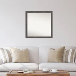 29" X 29" Non-Beveled Woodridge Rustic Gray Wood Wall Mirror - Amanti Art 12 29" X 29" Non-Beveled Woodridge Rustic Gray Wood Wall Mirror - Amanti Art -Amanti Art Shop GUEST d12f1697 0dc7 4cdb bf70 50d5f8574fd6