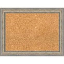 Amanti Art 33"x25" Wood Framed Natural Cork Board - Fleur Champagne Silver -Amanti Art Shop GUEST d146ff41 b38e 47d6 ab1d 0c68a94bbac9