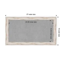 Amanti Art Alexandria White Wash Narrow Framed Magnetic Board, 27 x 15 In. -Amanti Art Shop GUEST d1c3f3b7 40d7 42e7 9a40 cf1b4c457a5b